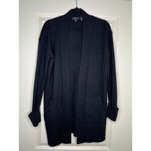 Theory 100% Cashmere Open Front Duster Cardigan Black Size Small